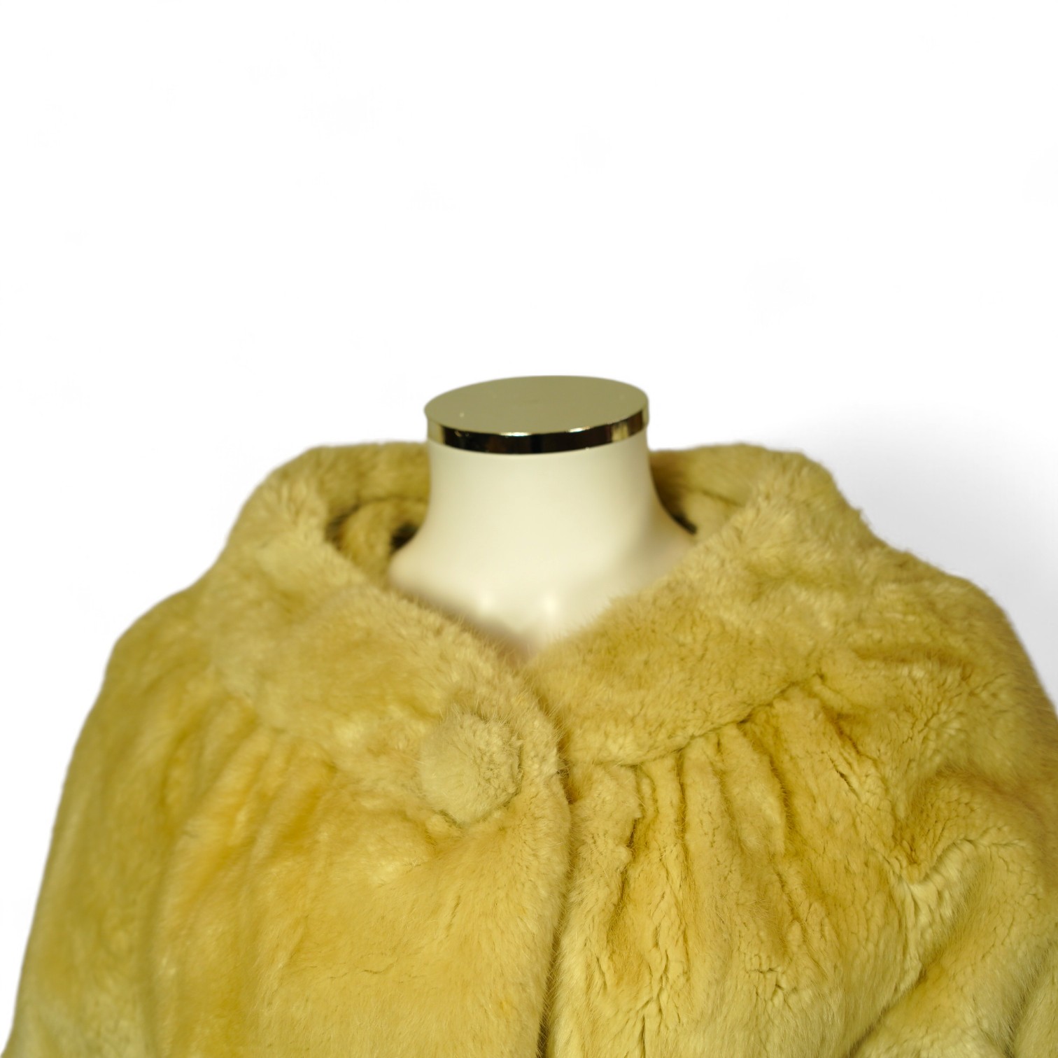 A musquash fur full length coat, a musquash fur three quarter length coat and a mink fur bolero, all approx. size 12. Condition - fair to good